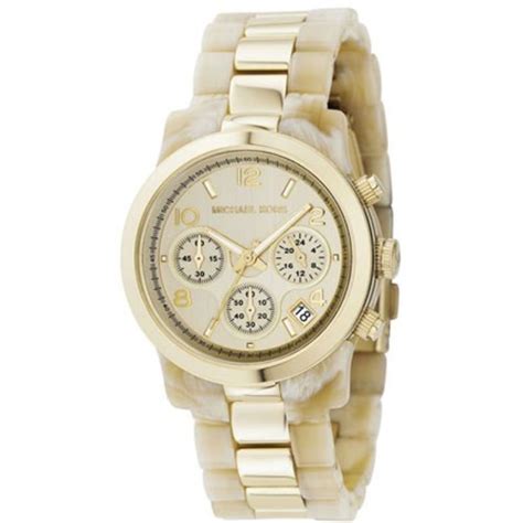 michael kors mk5139|Michael Kors Acrylic Chronograph Quartz Gold Dial Ladies .